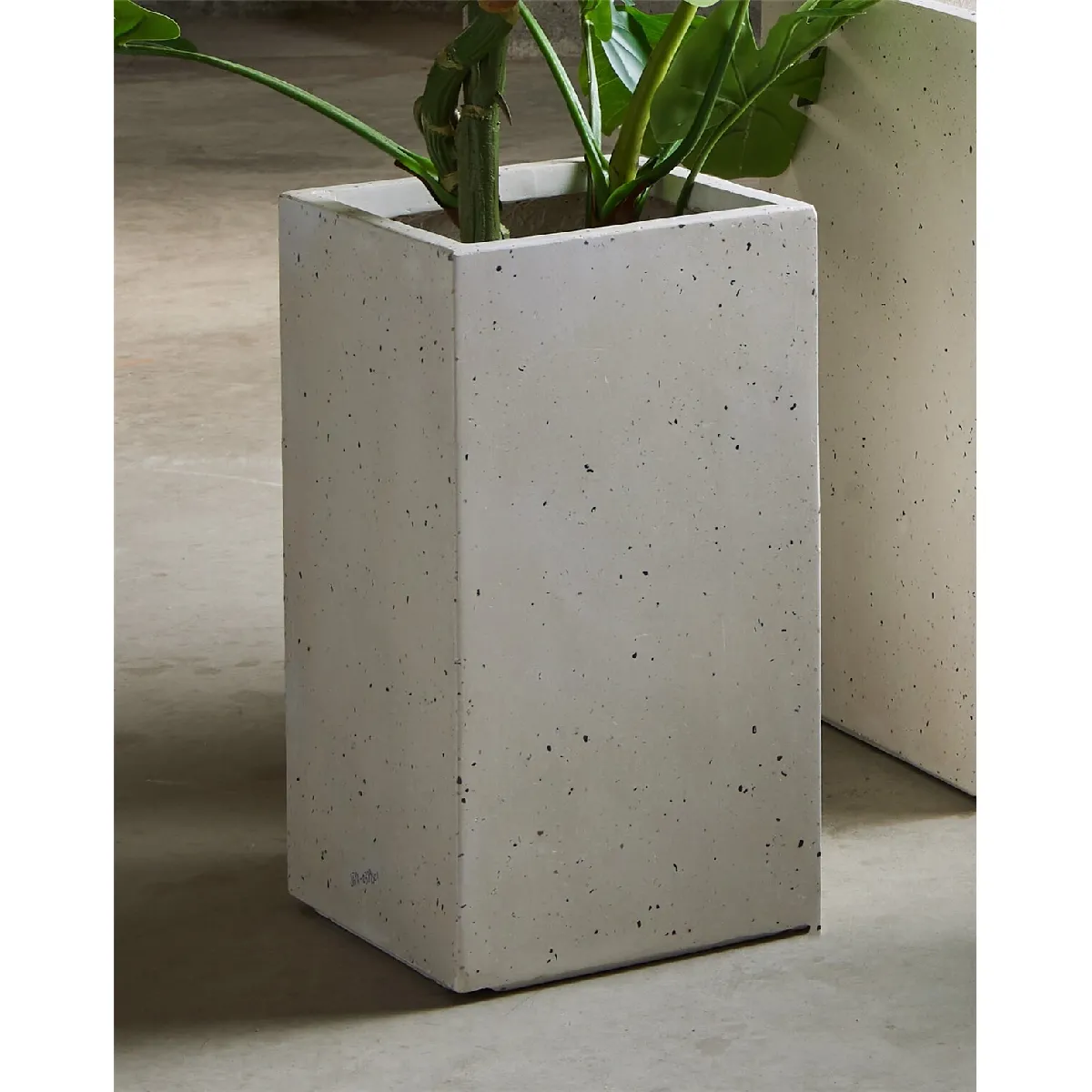 Pot de fleurs effet terrazzo 43 cm 24 x 24 x 43 cm