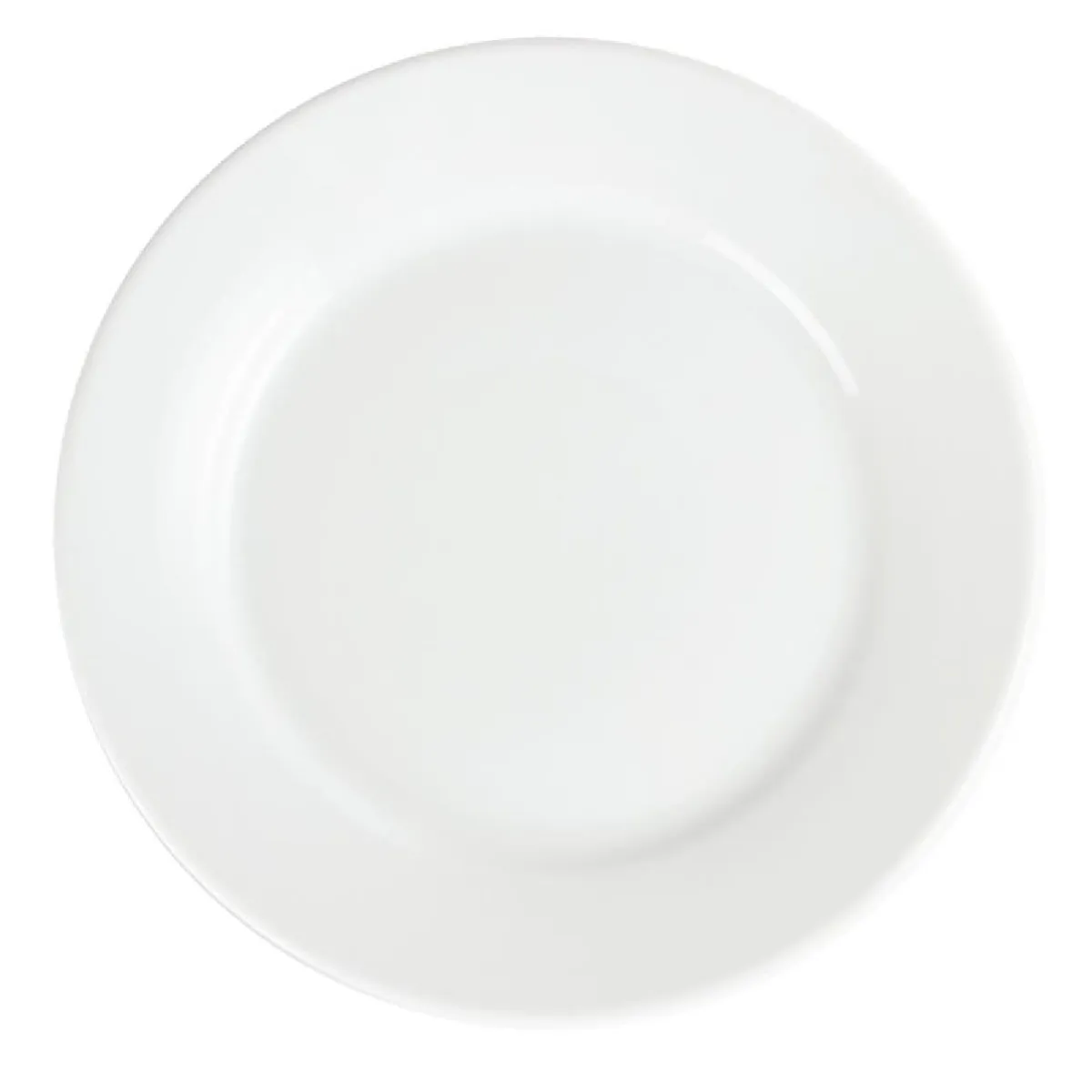 Assiettes Porcelaine À Bord Large Blanches 250(ø)mm Lot De 12 Olympia