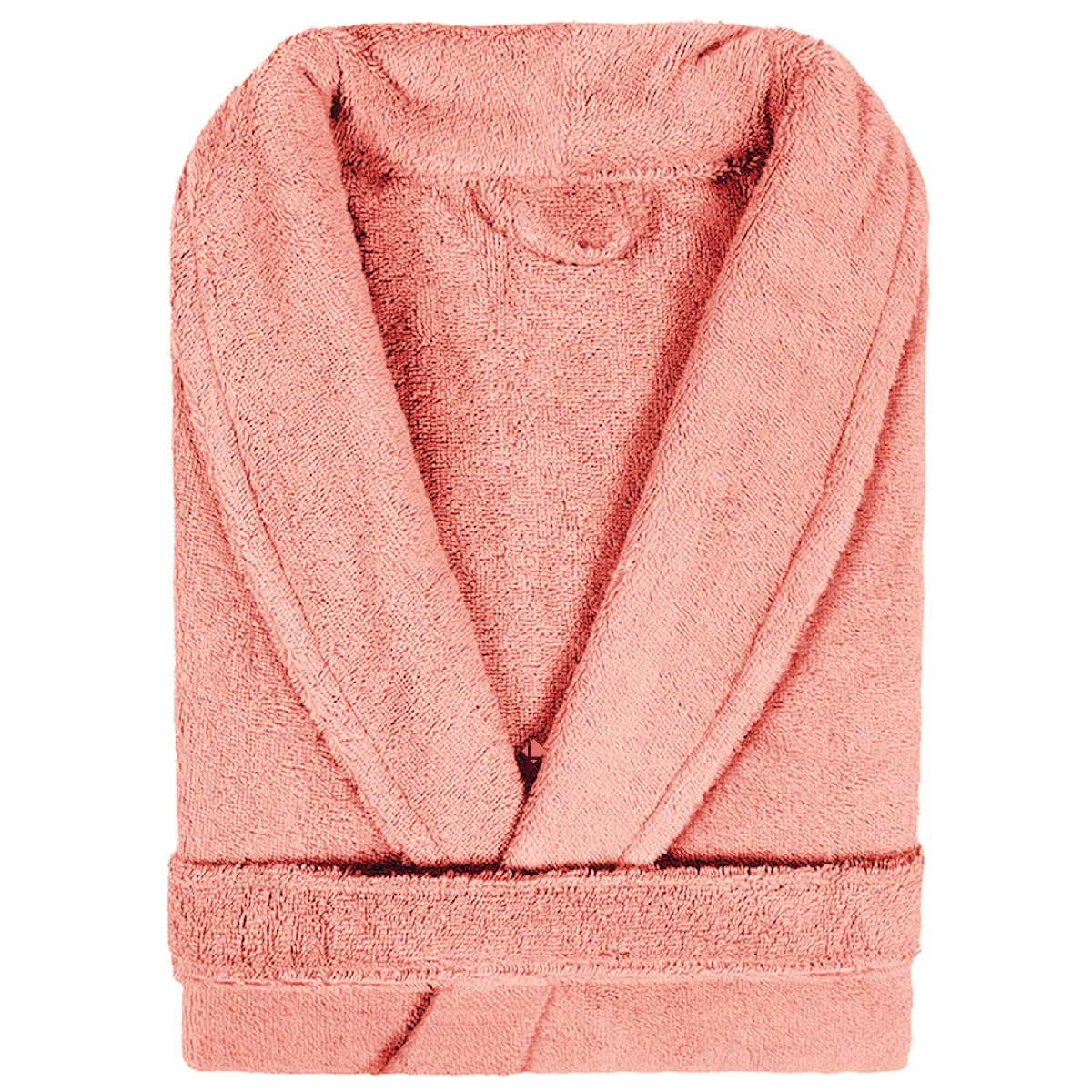 Peignoir Col Châle Adulte Pure Coton S Orange Corail
