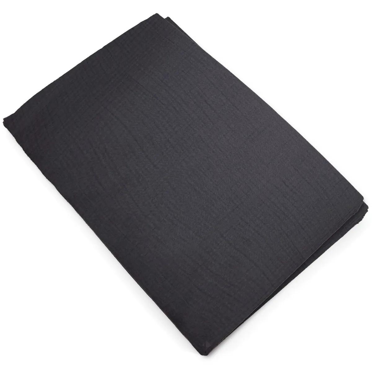 Housse De Couette 240x220 Cm Mousseline De Coton Milos Noir Caviar
