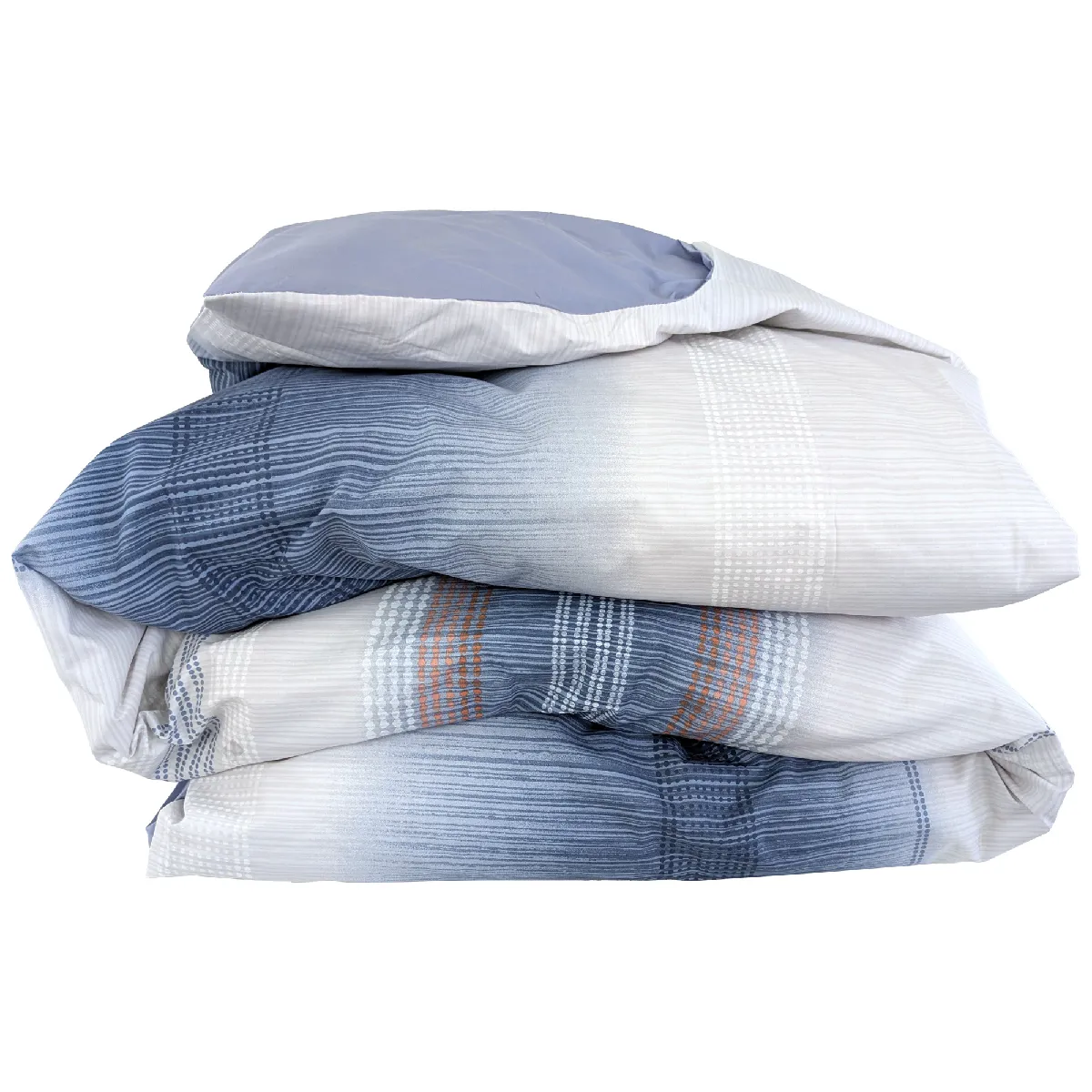 Housse De Couette 280x240 Cm Percale Coton Esteban Bleu