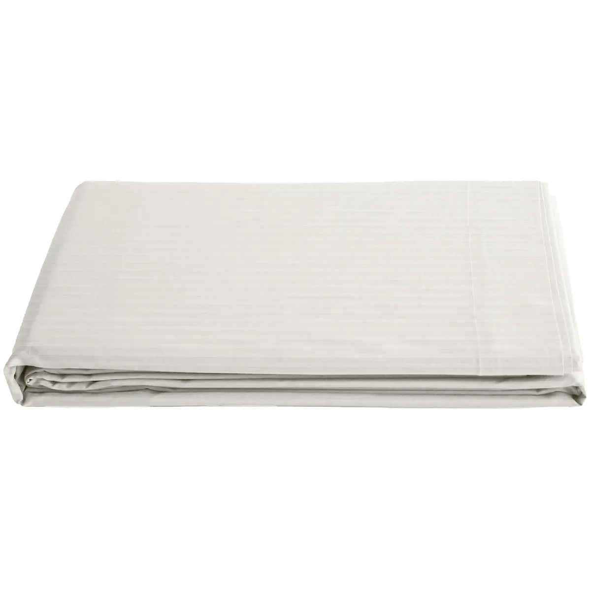 Drap Plat 240x300 Cm Satin Concerto À Rayures Beige Craie