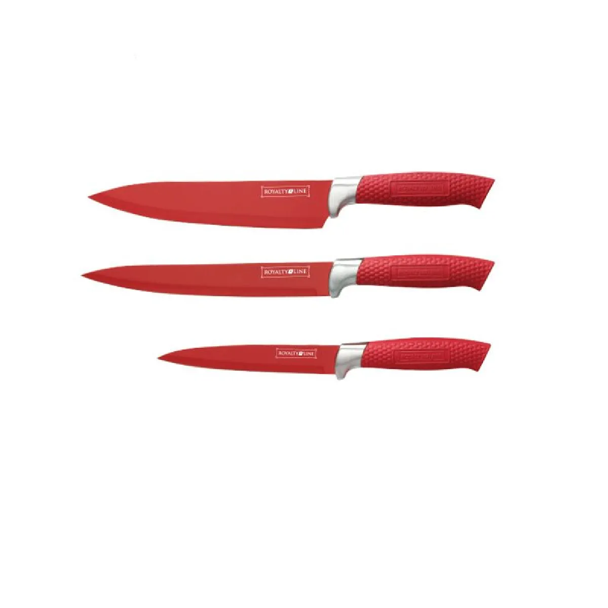 Ensemble De Couteaux 3 Pièces Rouge Royalty Line Rlbw3r