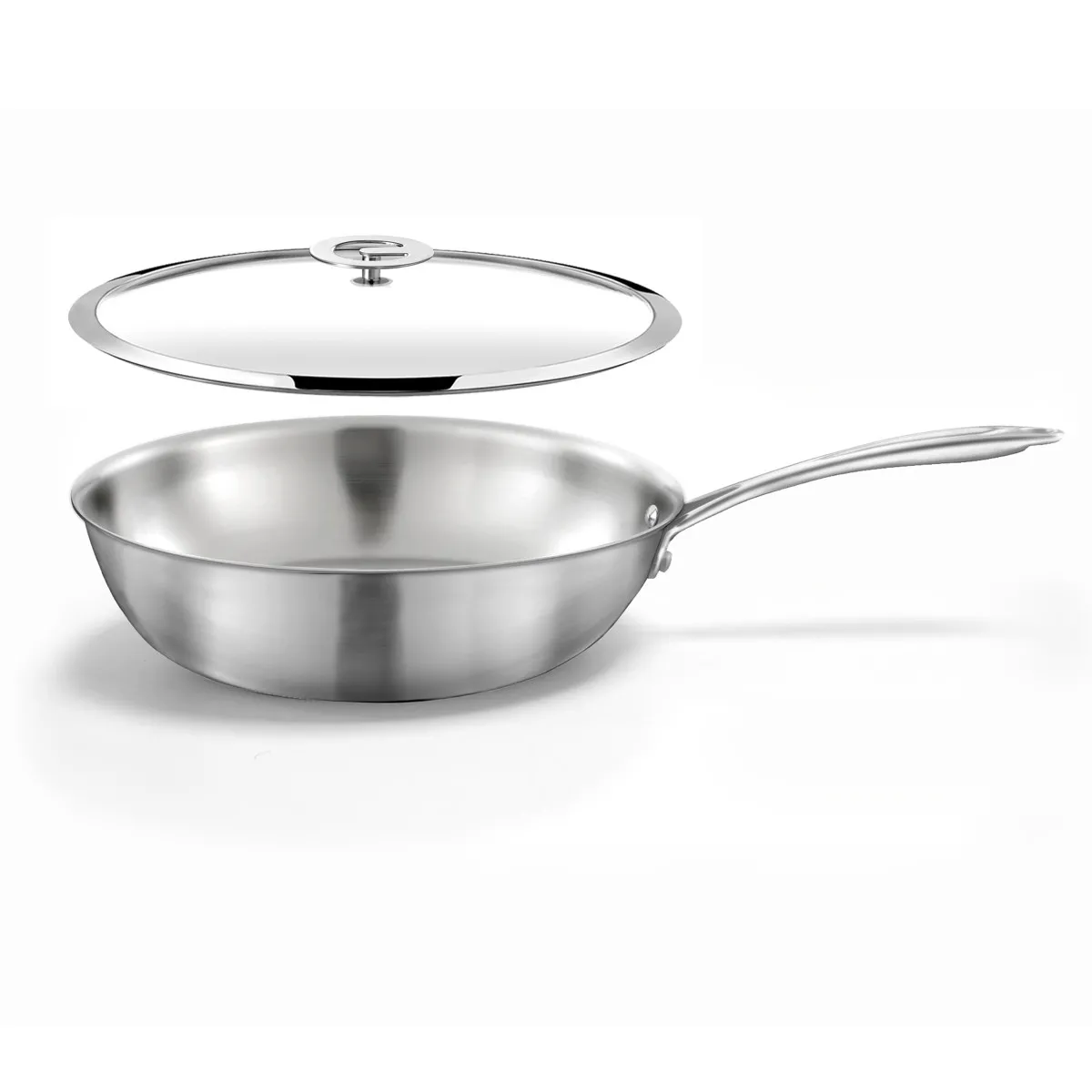 Gourmet - Set 1 Wok 28cm Inox Avec Couvercle