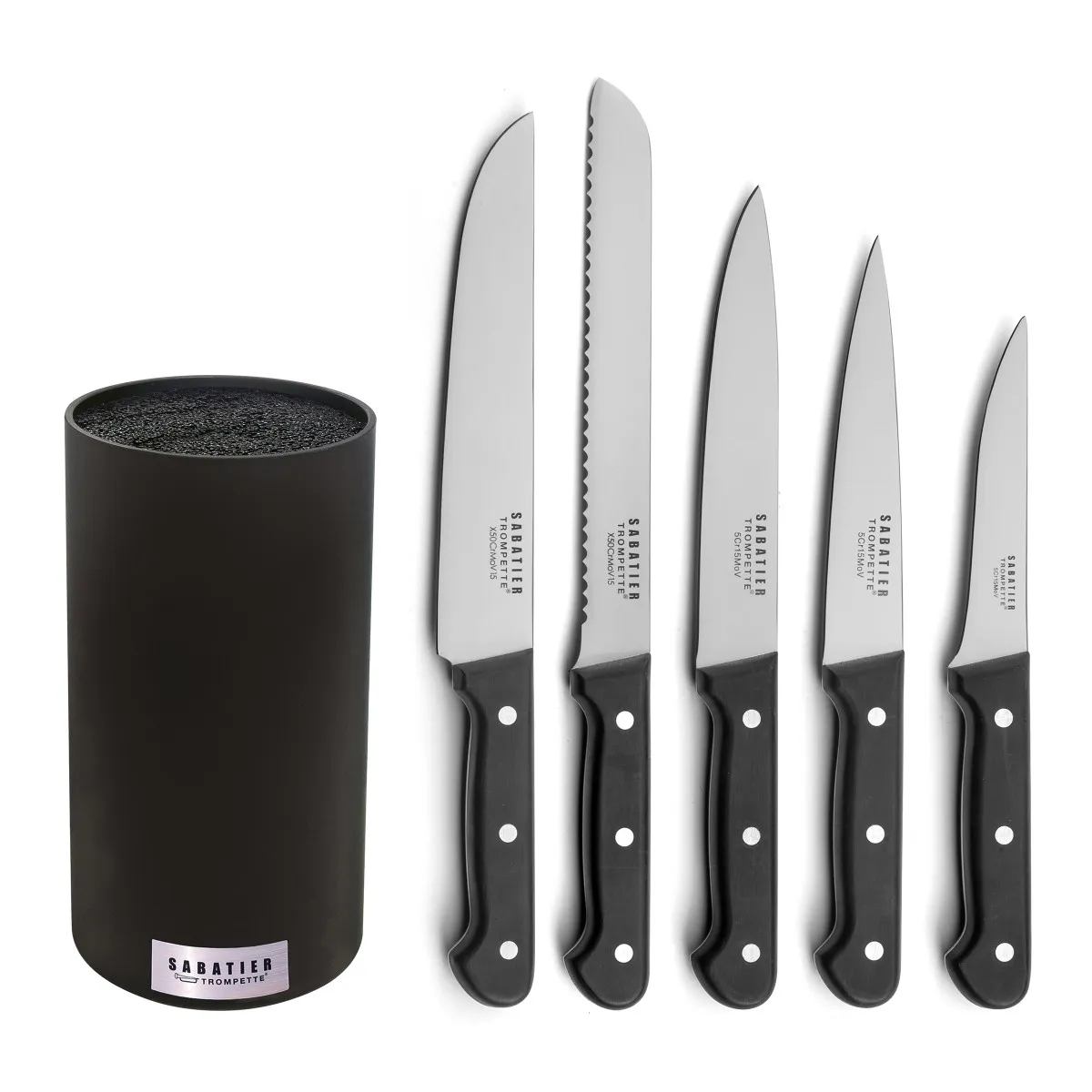 Bloc spaghetti 5 couteaux de cuisine - Universal par Sabatier Trompette