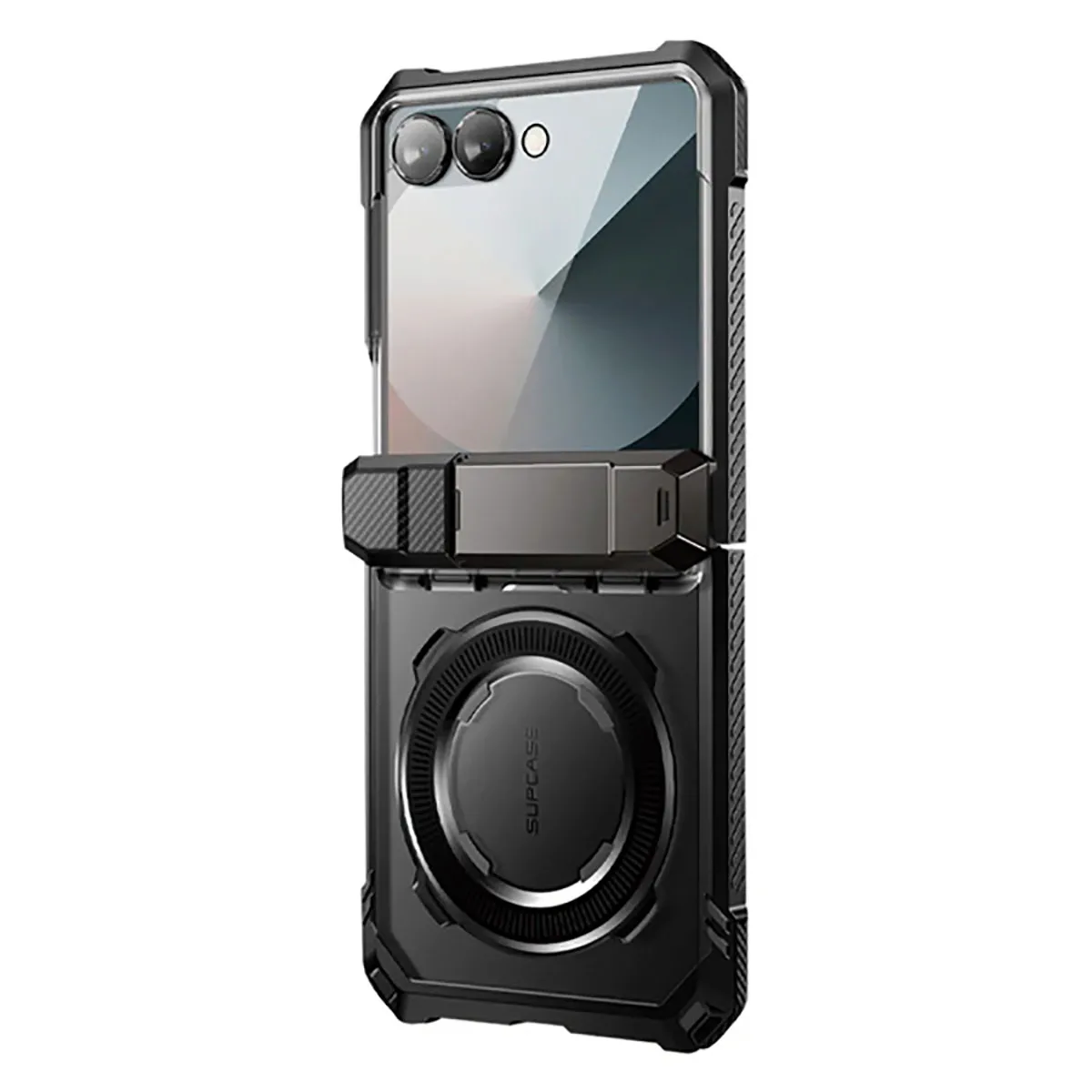 Coque Renforcée Pour Galaxy Z Flip 7 Série Unicorn Beetle Grip Avec Béquille Noir Supcase