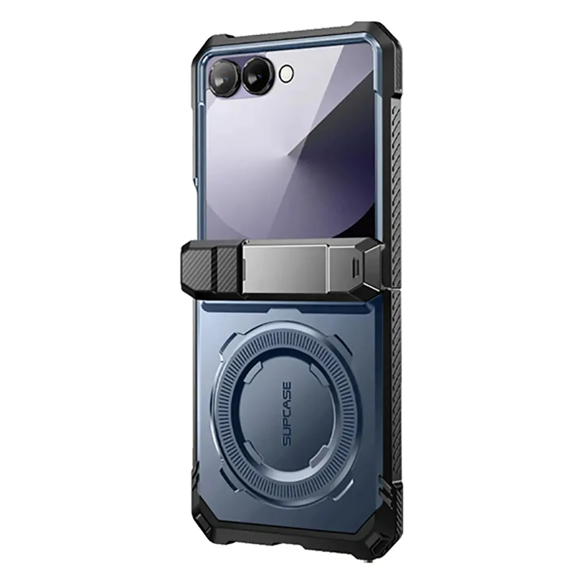 Coque Renforcée Pour Galaxy Z Flip 7 Série Unicorn Beetle Grip Avec Béquille Bleu Supcase