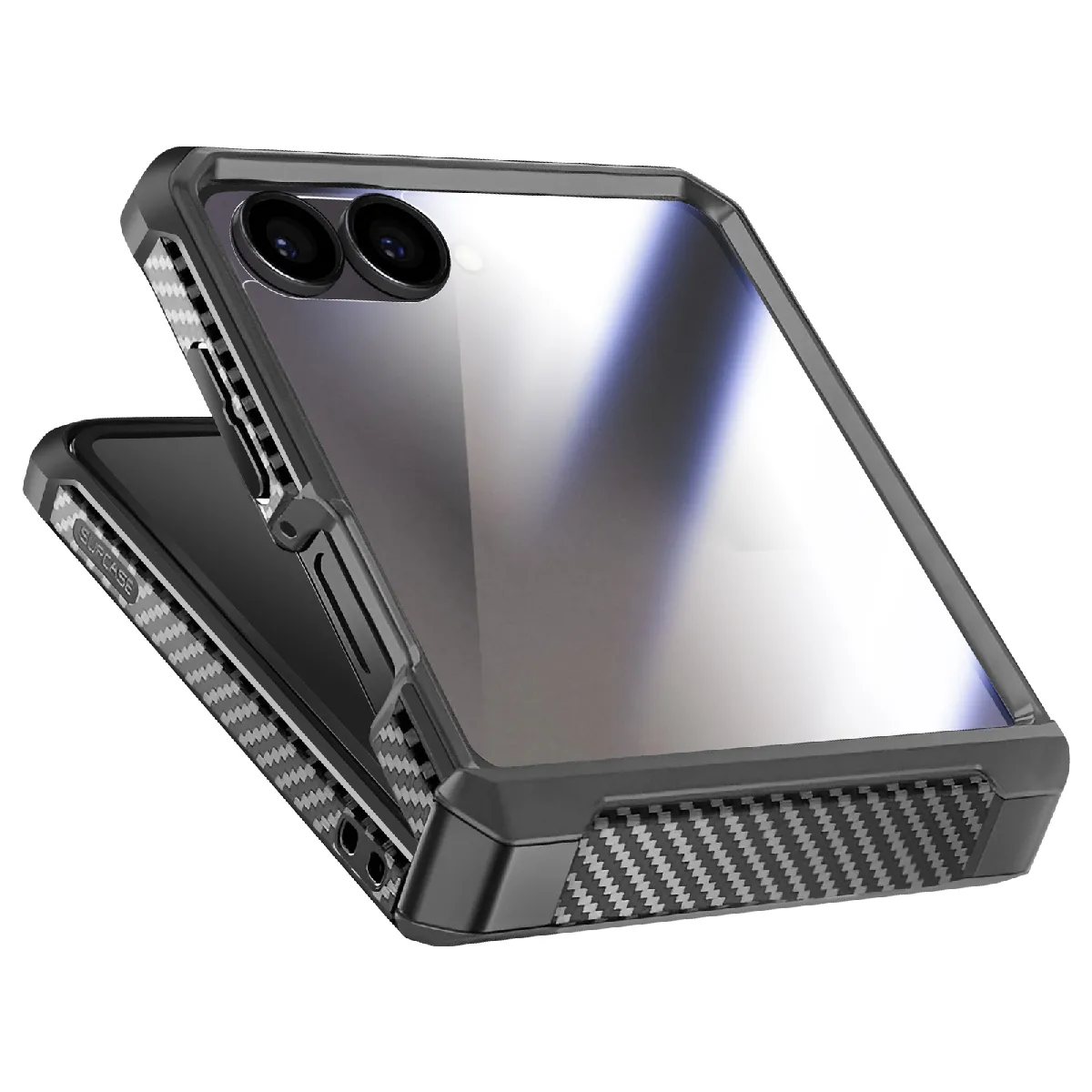 Coque Et Protection D'écran Pour Galaxy Z Flip 7 Avec Charnière Et Clip Ceinture Noir Supcase