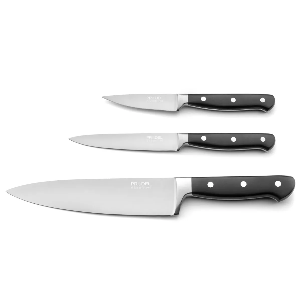 Blason - Set 3 Couteaux De Cuisine: Office, Utile Et Chef 20 Cm
