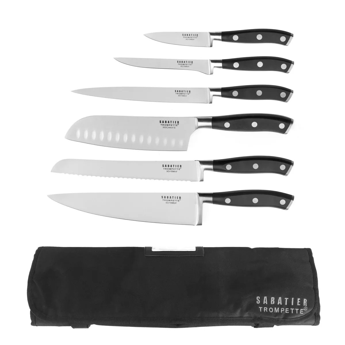Vulcano - Trousse Souple De 6 Couteaux De Cuisine