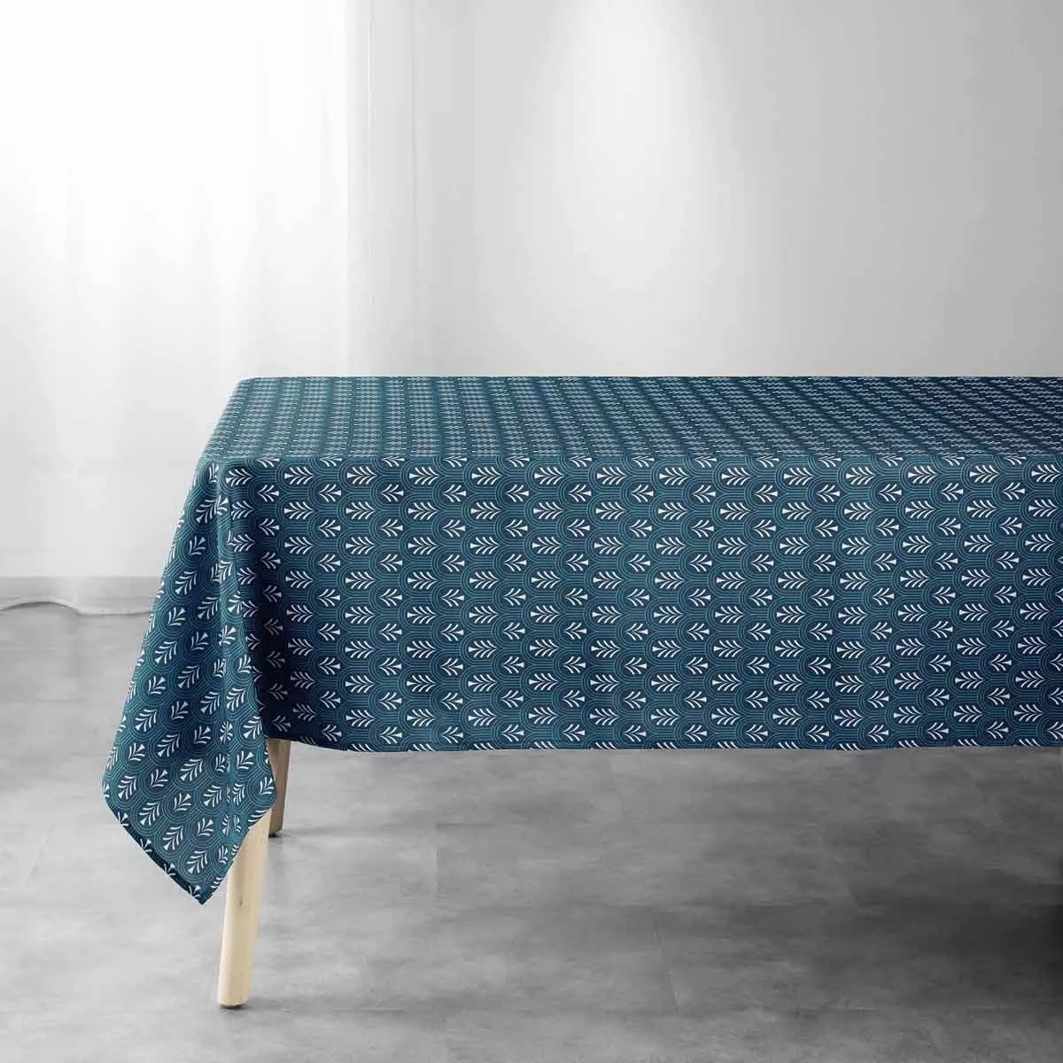 Nappe Imprimée "manuella" 145x240cm Bleu