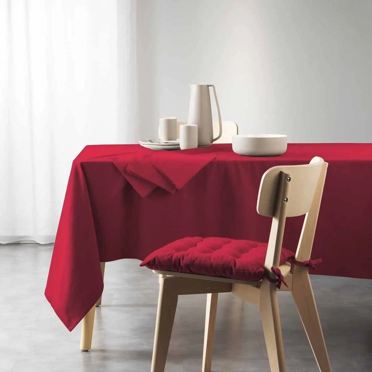 Nappe Rectangulaire "mistral" 140x240cm Bordeaux