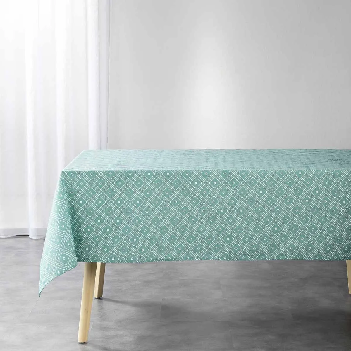 Nappe Rectangulaire "idylle" 140x240cm Menthe