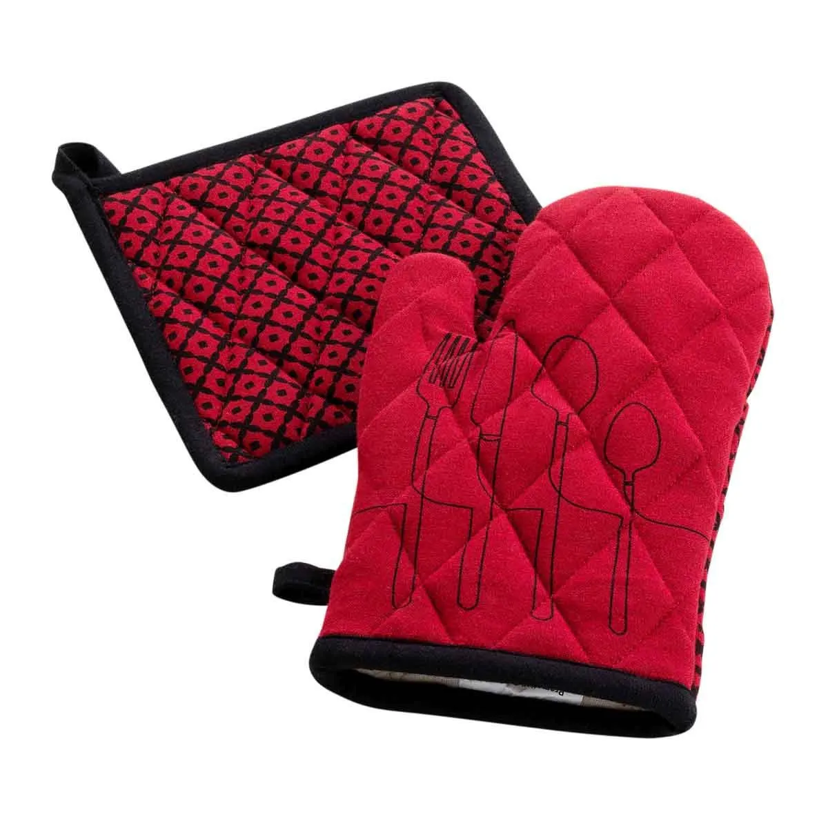 Gant & Manique Coton "cuisiline" 28cm Bordeaux