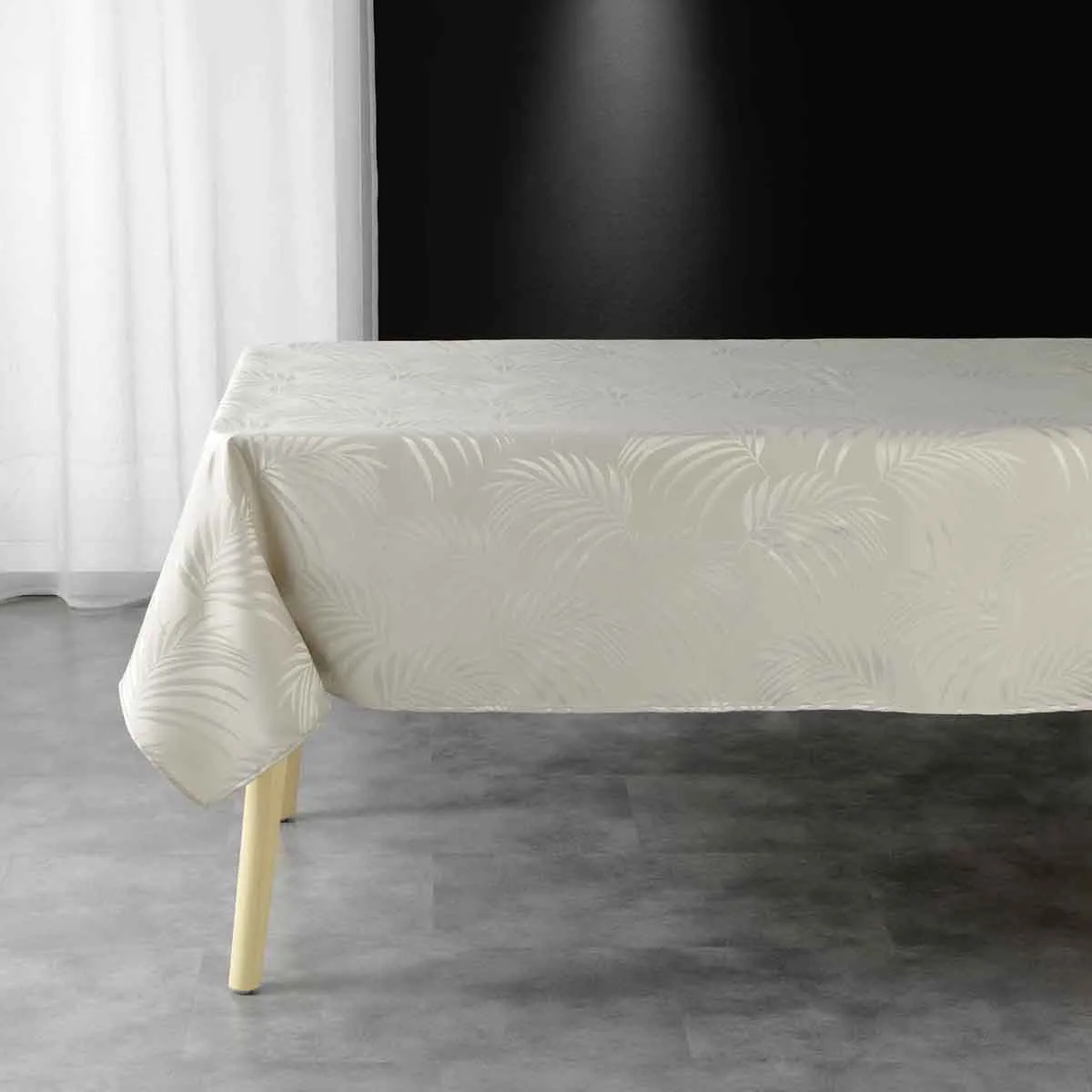 Nappe Jacquard "plumette" 140x240cm Lin