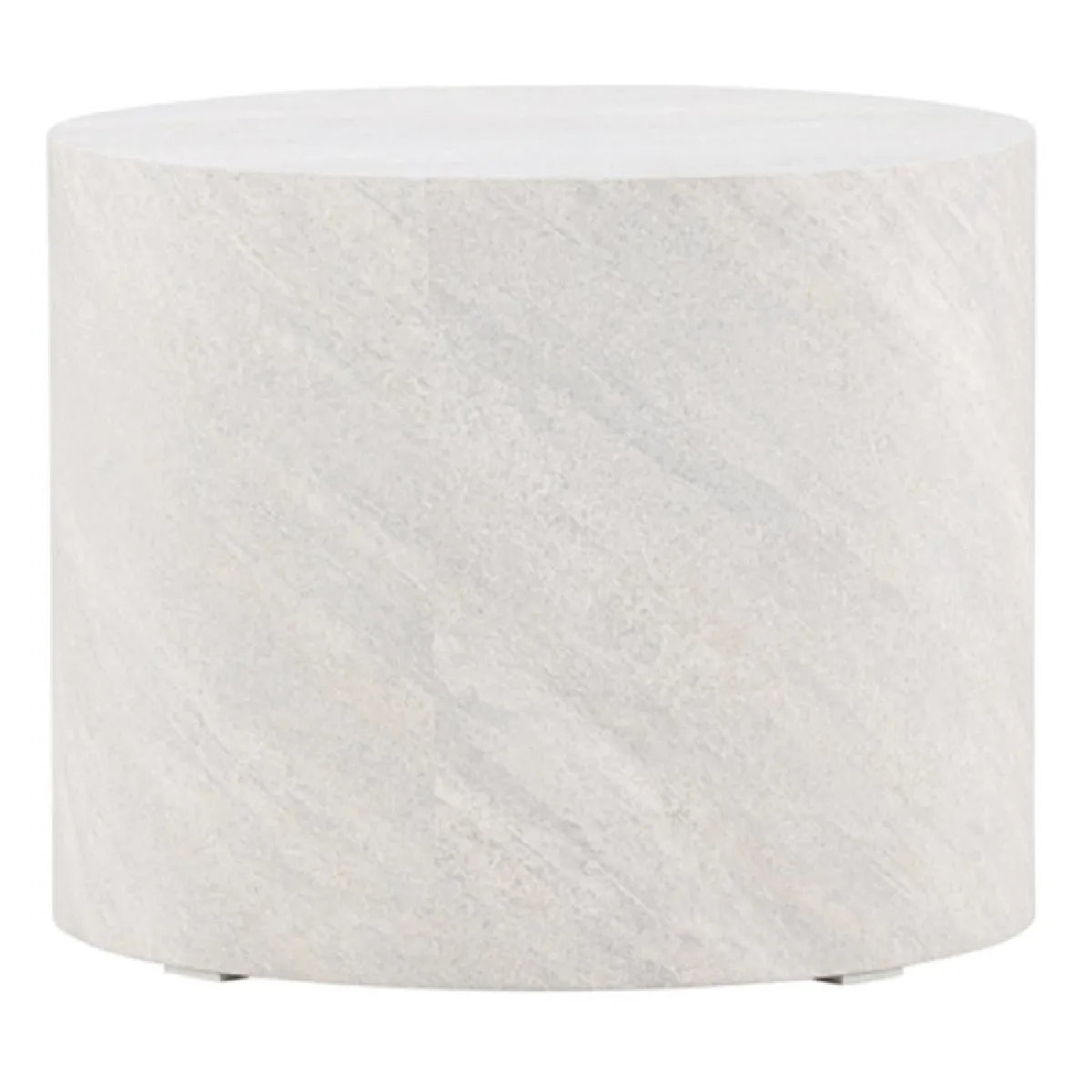 York - Table d'appoint ronde effet marbre diam.50cm - Gris clair