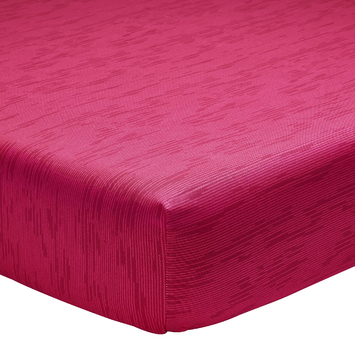 Drap housse imprimé en lyocell rouge 160x200