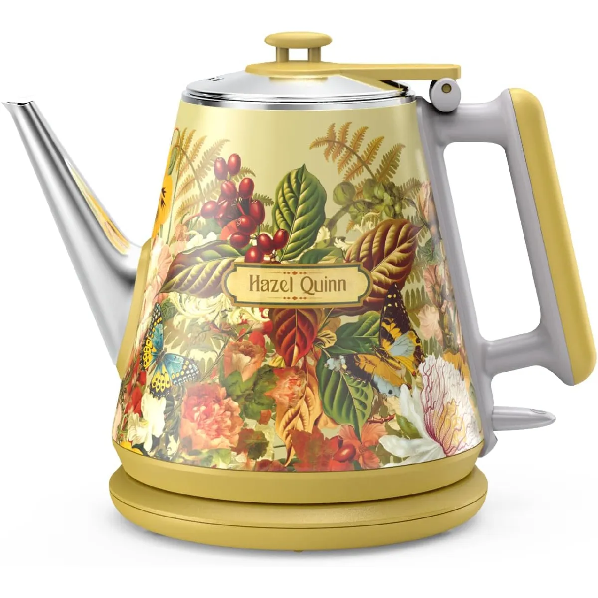 Bouilloire 1 l Inox Imprimé Fleurie 1360 w