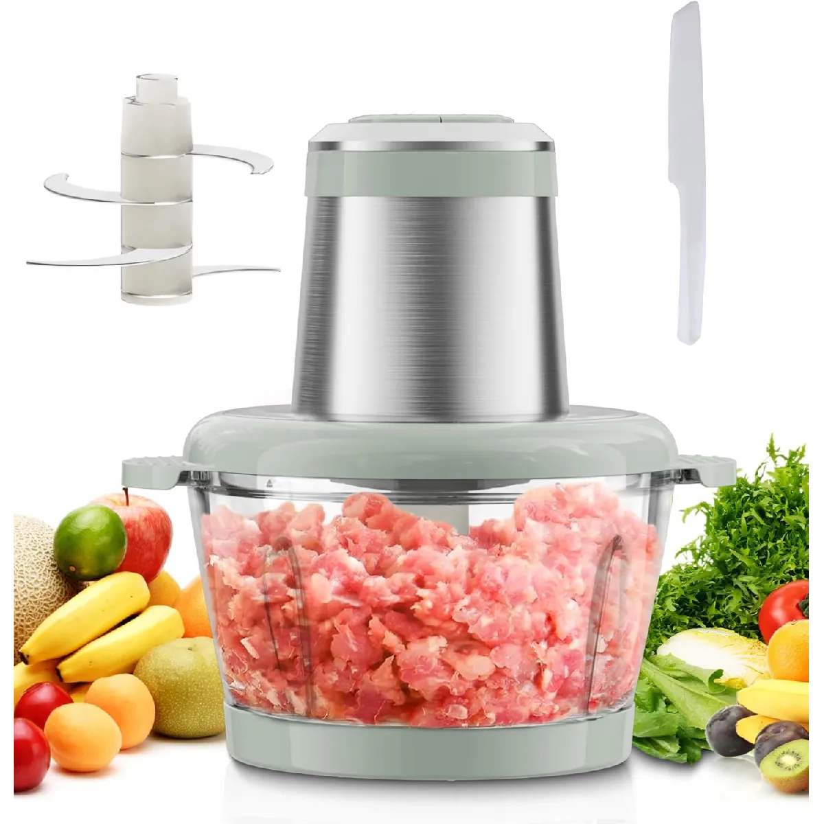 Hachoir Électrique 400w 2l Bol Verre