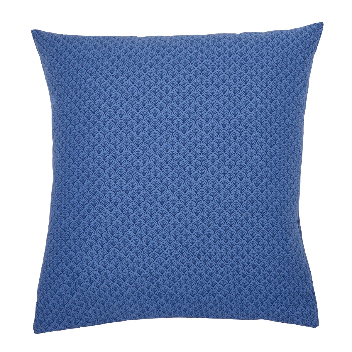 Taie D'oreiller Imprimée En Viscose De Bambou, Camille - 63 X 63 Cm - Bleu Marine