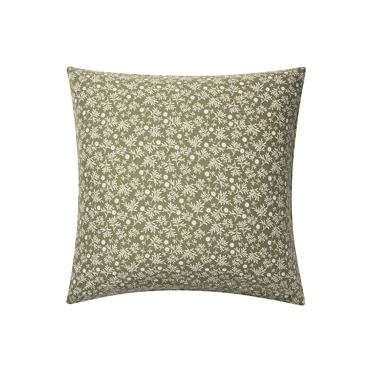 Taie D'oreiller Imprimée En Lyocell, Lena - 63 X 63 Cm - Vert Kaki