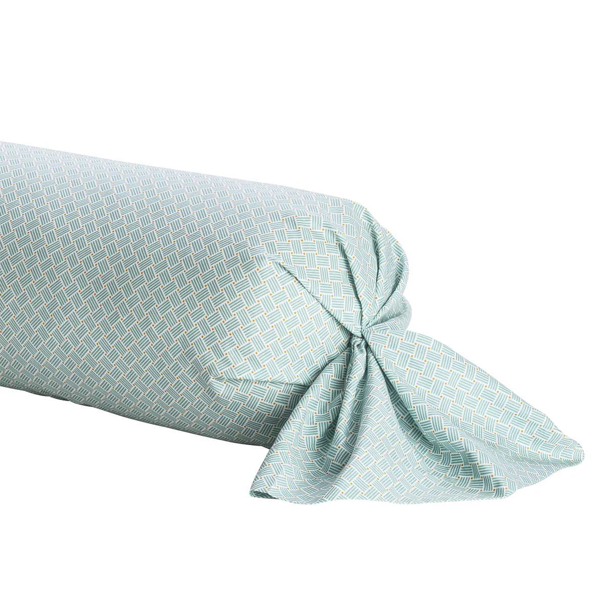 Taie De Traversin Imprimée En Lyocell, Sacha - 85 X 185 Cm - Vert D'eau