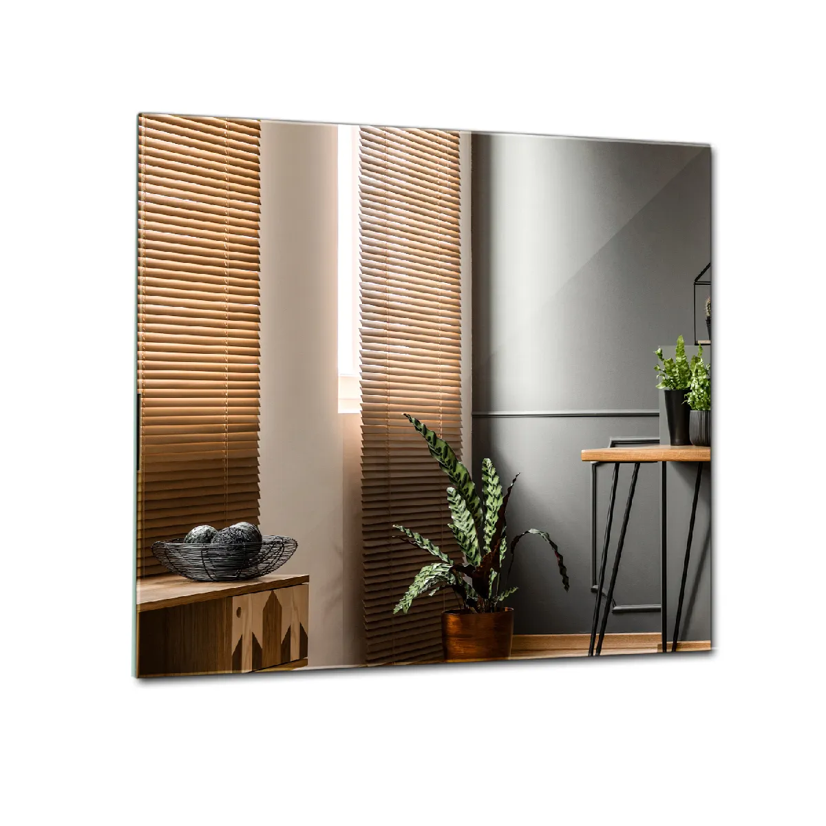 Miroir Carré Mural 50x50 Cm Sans Cadre Déco Moderne Intérieur Élégant