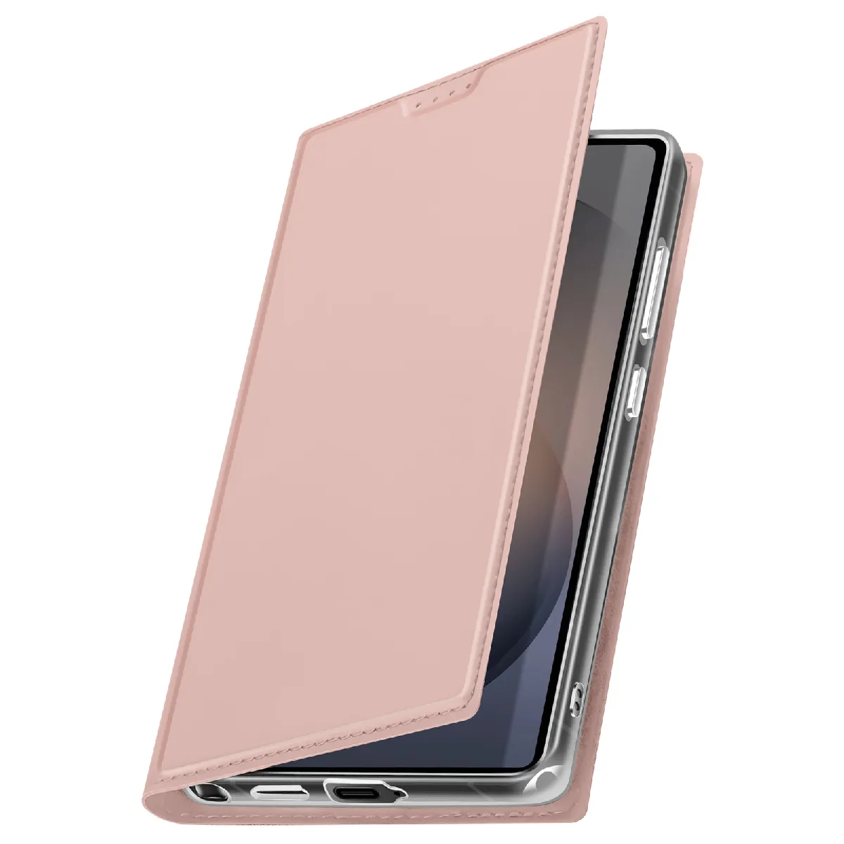 Étui Clapet Pour Galaxy S26 Ultra Avec Porte-cartes Série Skin Pro Rose Dux Ducis