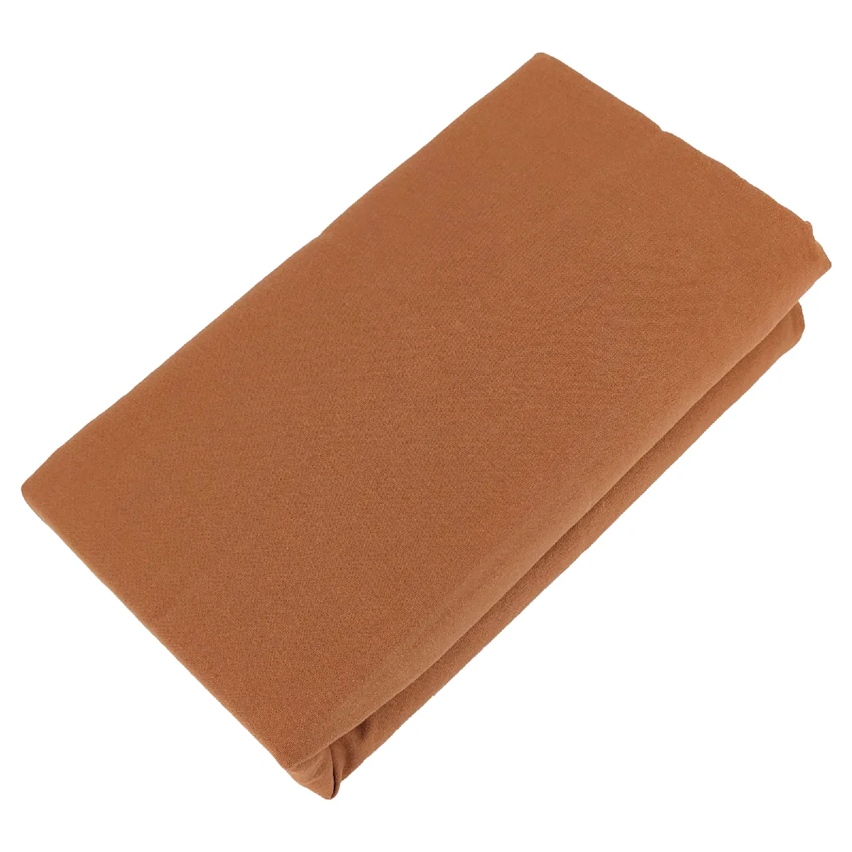 Drap Housse Palace Pur Coton Lavé 90x190 Cm Bonnet 30 Cm Uni Marron Terre Cuite