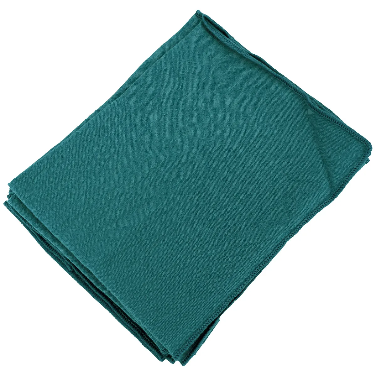 Lot De 6 Serviettes De Table Coton 42x42 Cm Hono Bleu Canard