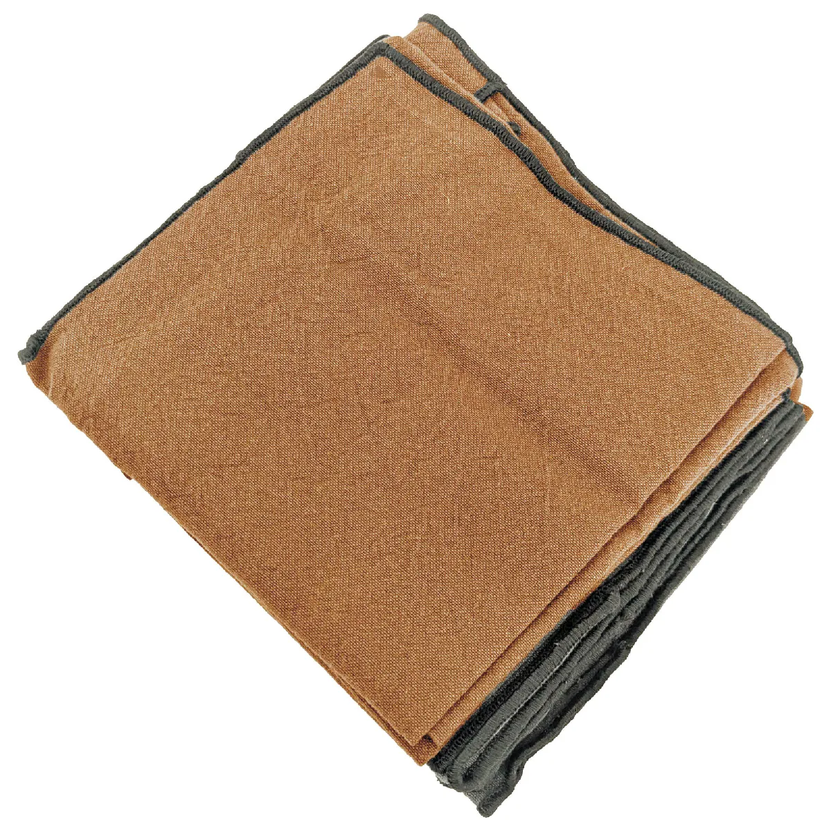 Lot De 6 Serviettes De Table Coton 42x42 Cm Hono Marron Cognac