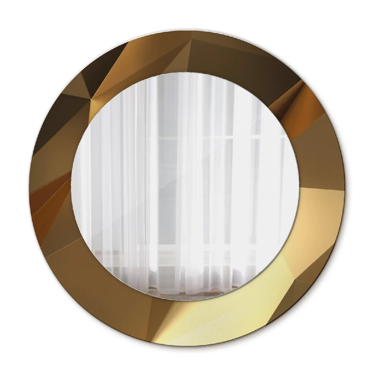 Miroir Mural Rond Décoratif Noir Dans Le Cadre 50x36 Cm