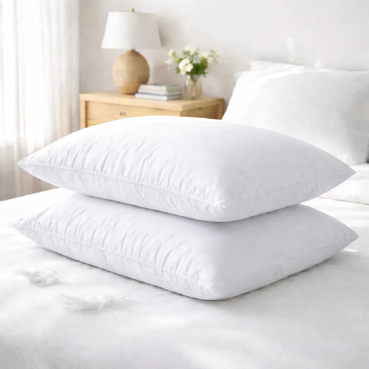 Lot De 2 Oreillers Moelleux Anti Insectes - 50 X 70 - Spécial Été - Mortreux
