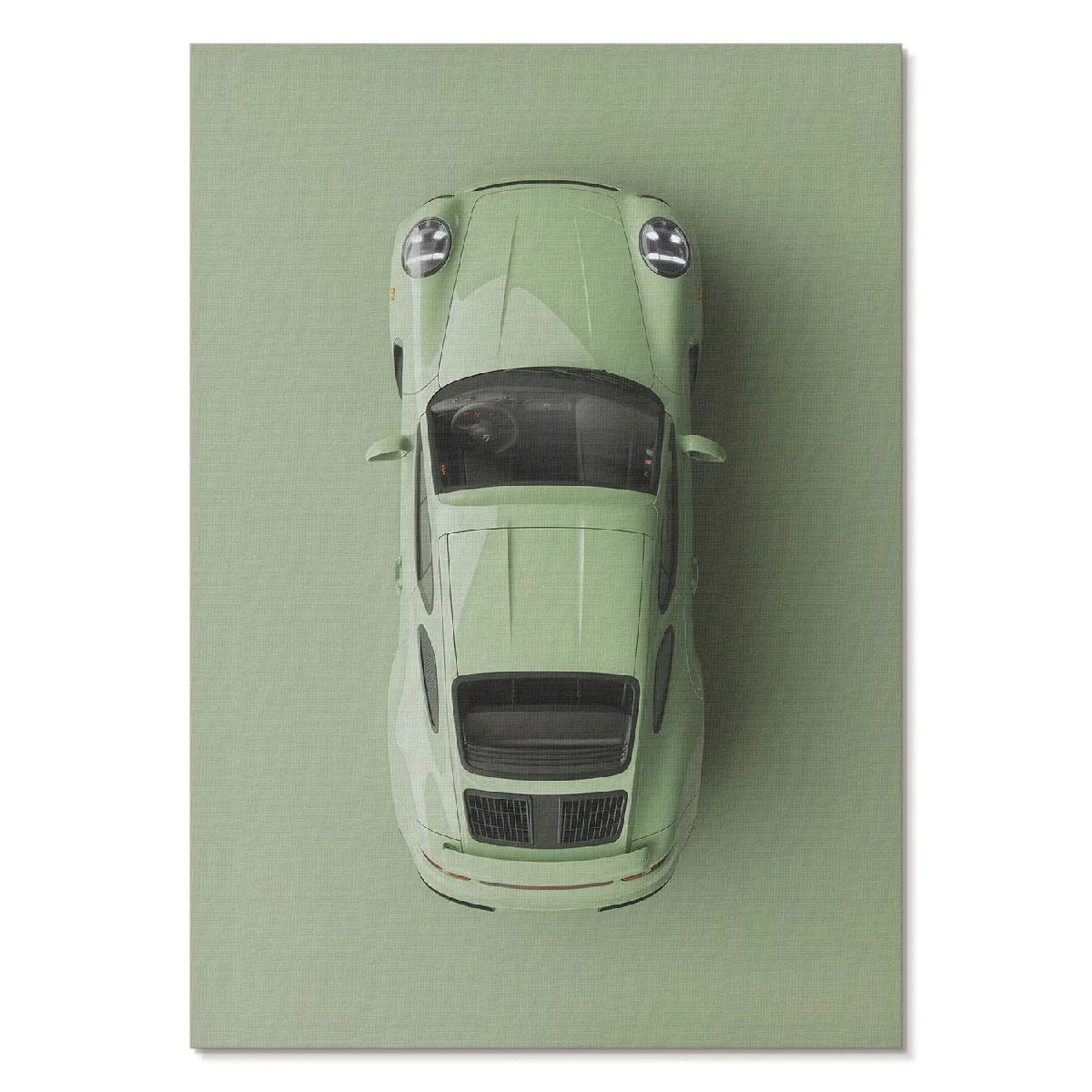 Affiche décoration Tulup Format A4 Voiture Verte Artiste Leo "Orbit" Wagner