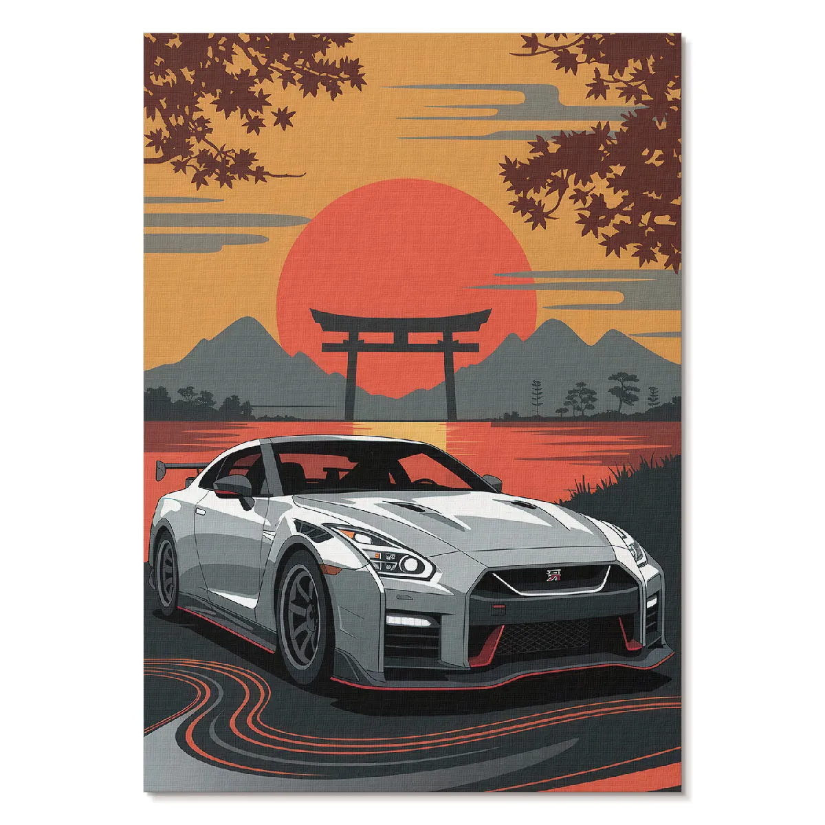 Affiche décoration Tulup Format A4 Voiture Japon Studio North Form