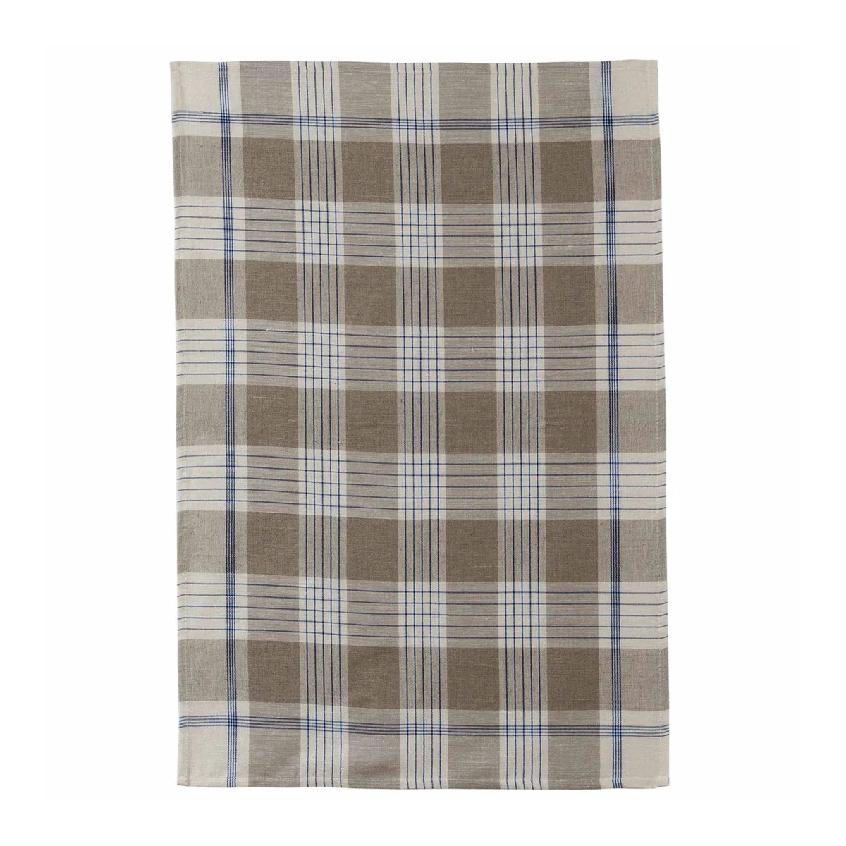 Torchon Uni En Lin Et Coton, Bistrot - 55 X 75 Cm - Bleu