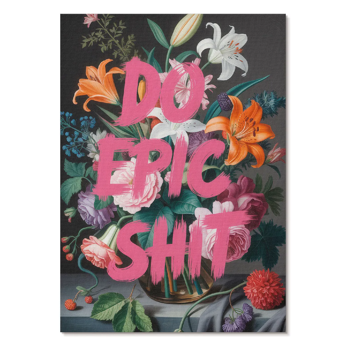 Affiche décoration Tulup Format A4 Pour Des Trucs Épiques, Des Fleurs Collectif Lightness