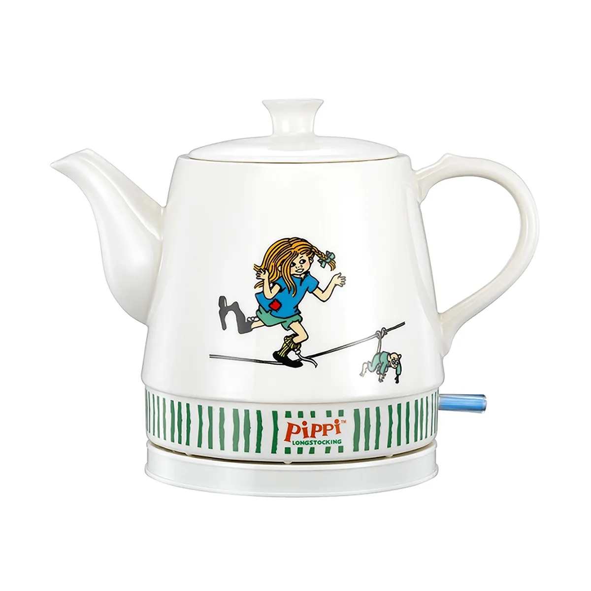 Pippi 20130005 - Bouilloire En Céramique D'une Capacité De 0,8 Litre - Design Du Cirque Fifi Brindacier