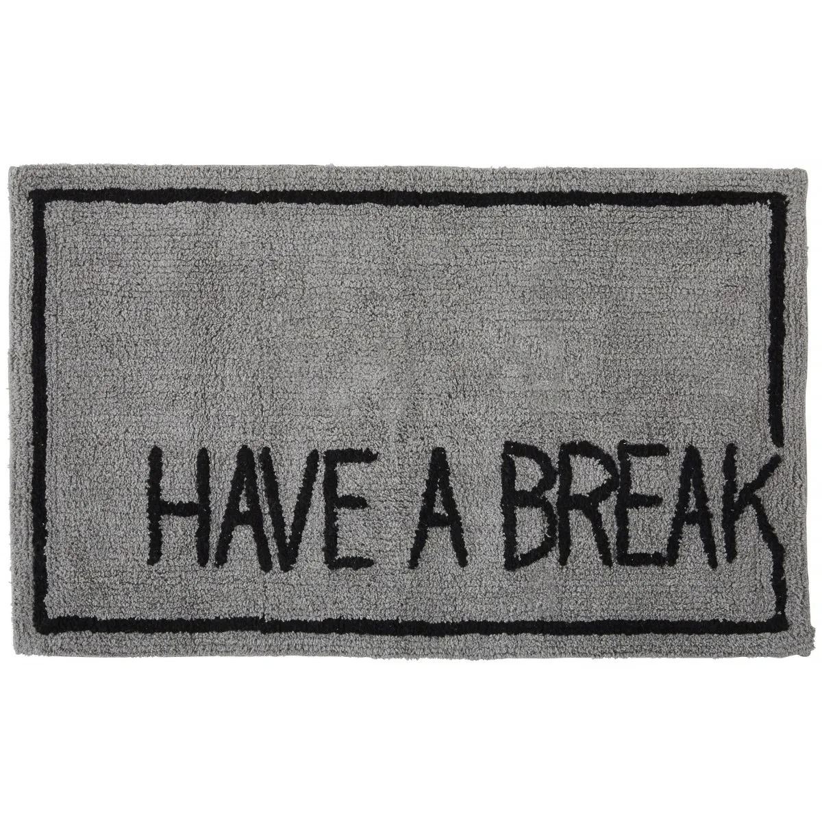 Tapis déco texte en coton tufté 50x80cm