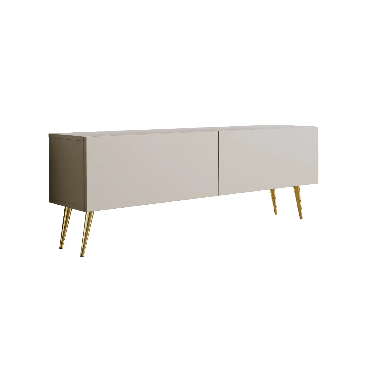 Meuble TV: Cachemire, Pieds Dorés, 140 x 52 x 32 cm