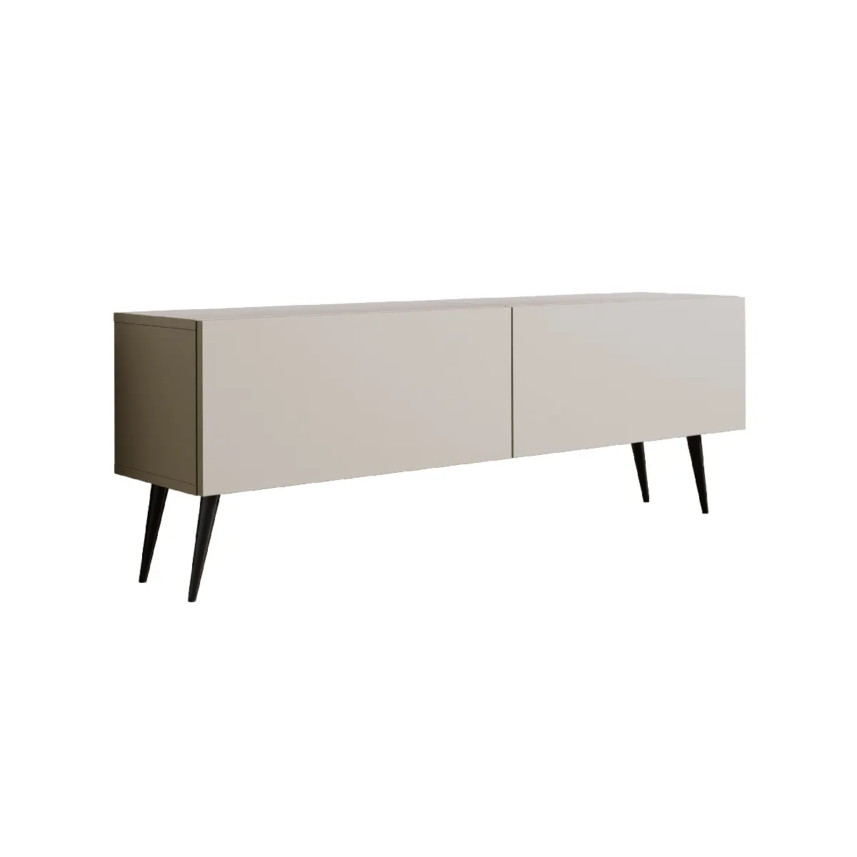 Meuble TV: Cachemire, Pieds Noirs, 140 x 52 x 32 cm