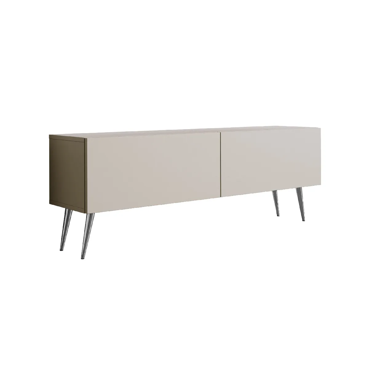 Meuble TV: Cachemire, Pieds Chromés, 140 x 52 x 32 cm