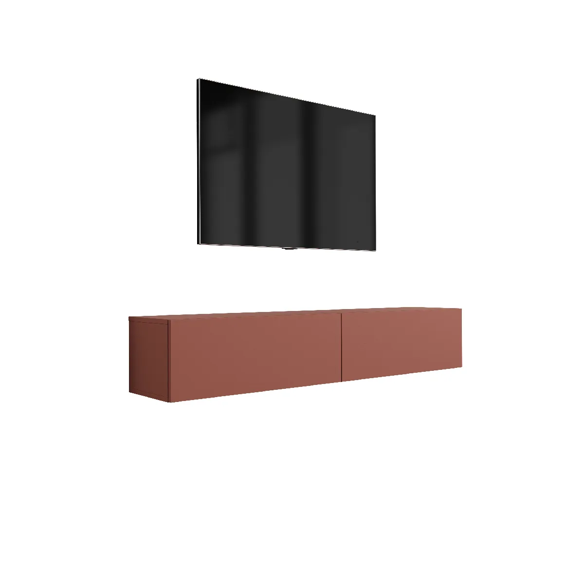 Meuble TV, Rouge Brique, 170 x 34 x 32 cm