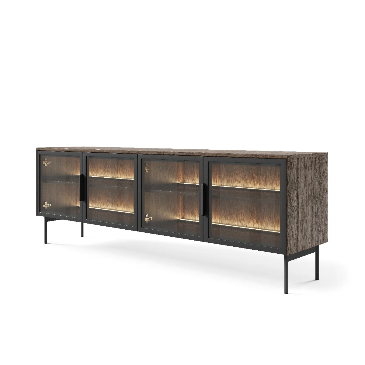 Meuble TV, chêne Dunin, 181,3 x 61,6 x 39,3 cm