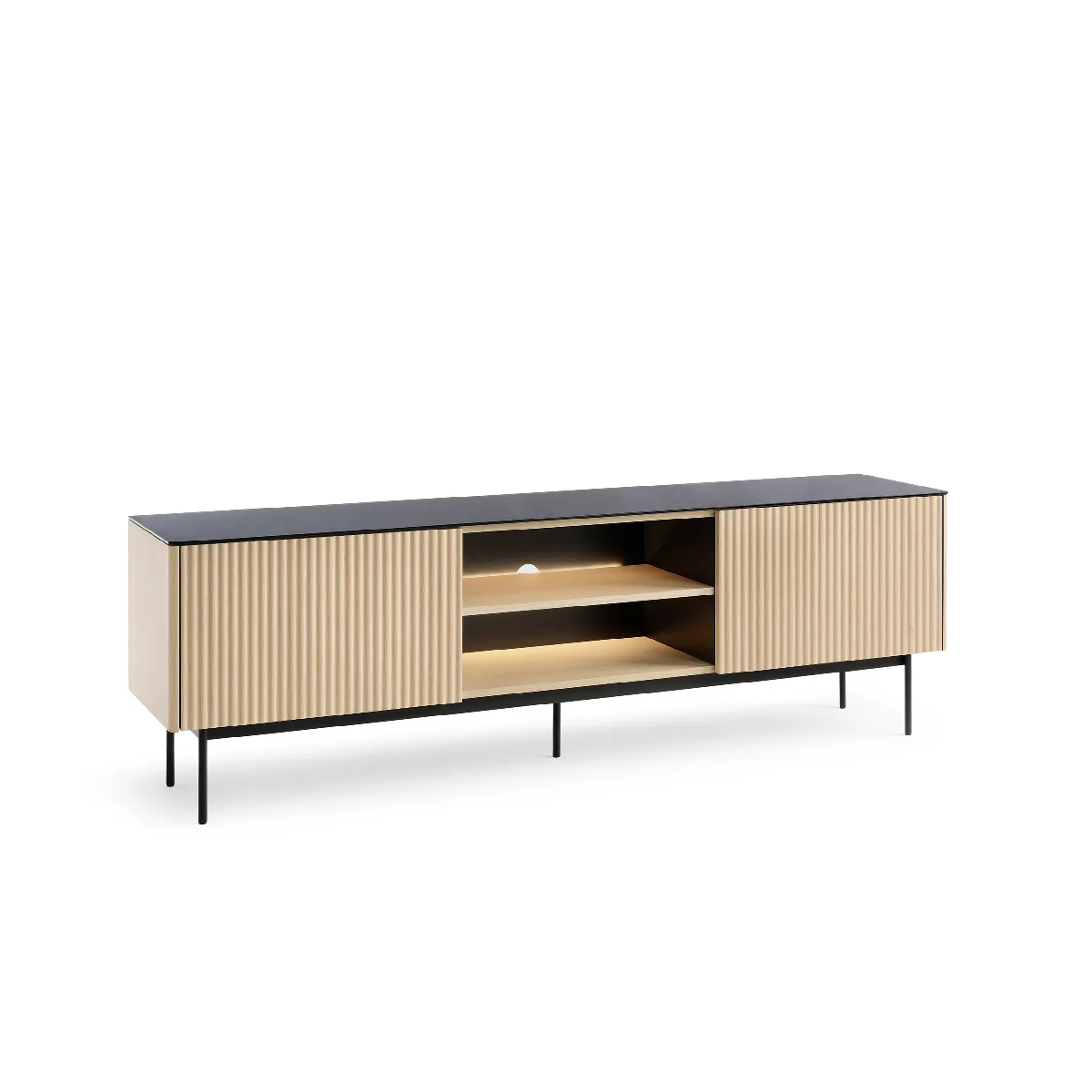 Meuble TV, chêne Vincenza, 180 x 52 x 39 cm