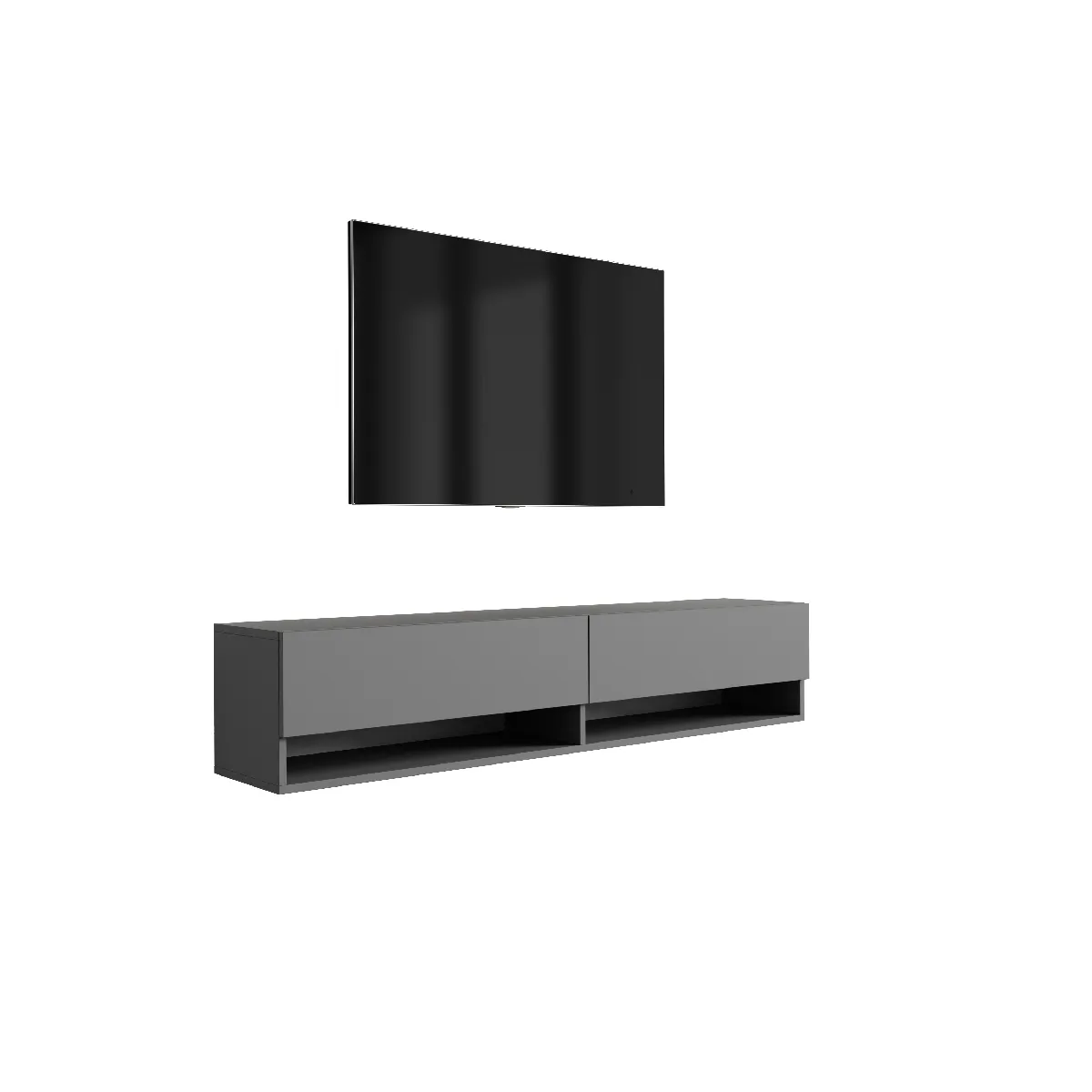 Meuble TV 170 cm Grey, 170 x 32 x 34 cm