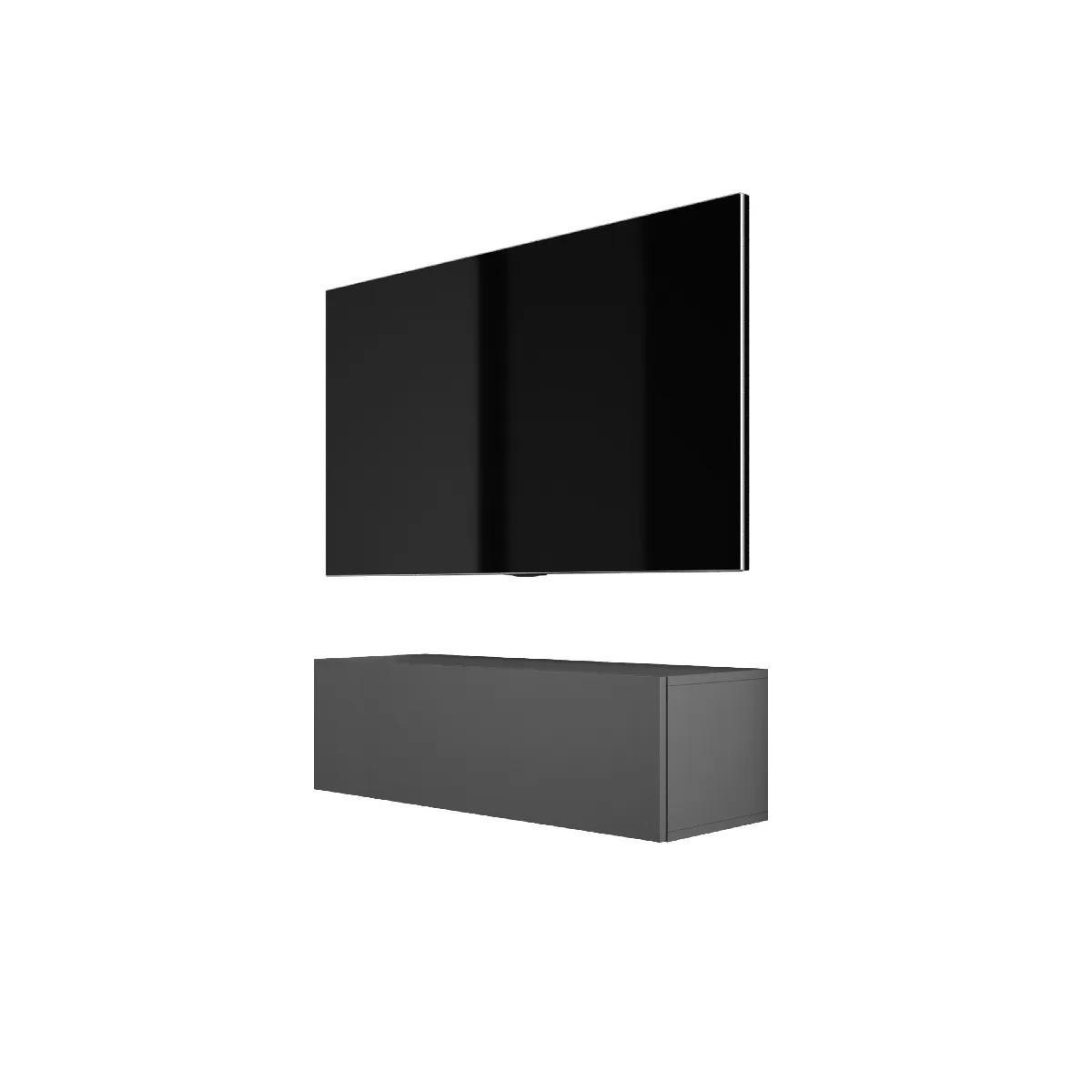 Meuble TV Suspendu, 100 X 34 X 32 Cm, Grey