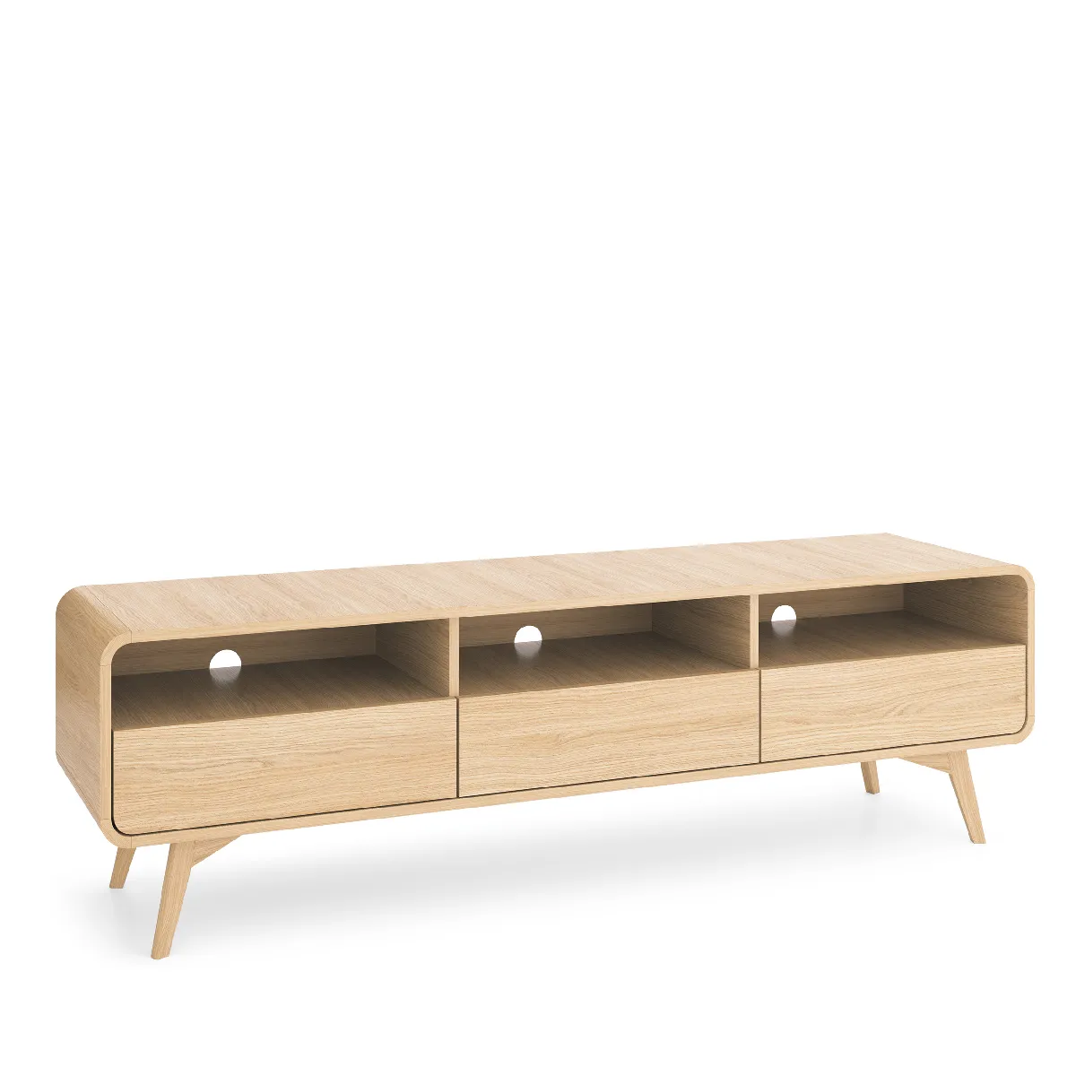 Meuble TV, chêne Vincenza, 180 x 52 x 39 cm