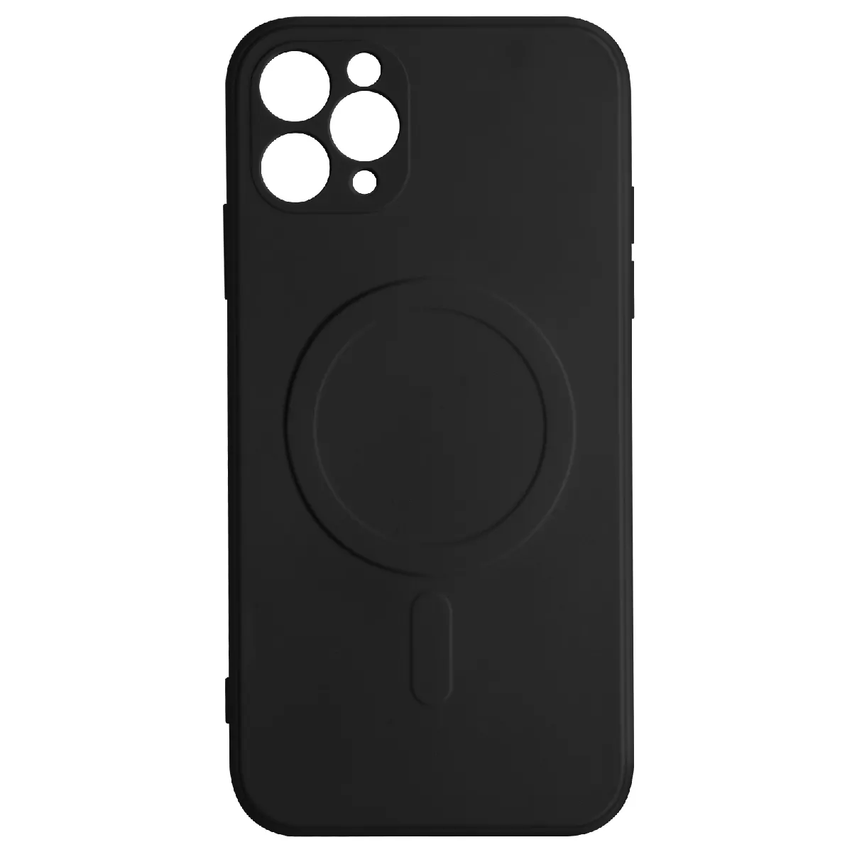 Coque Magsafe Pour Iphone 11 Pro Silicone Intérieur Soft-touch Mag Cover Noir