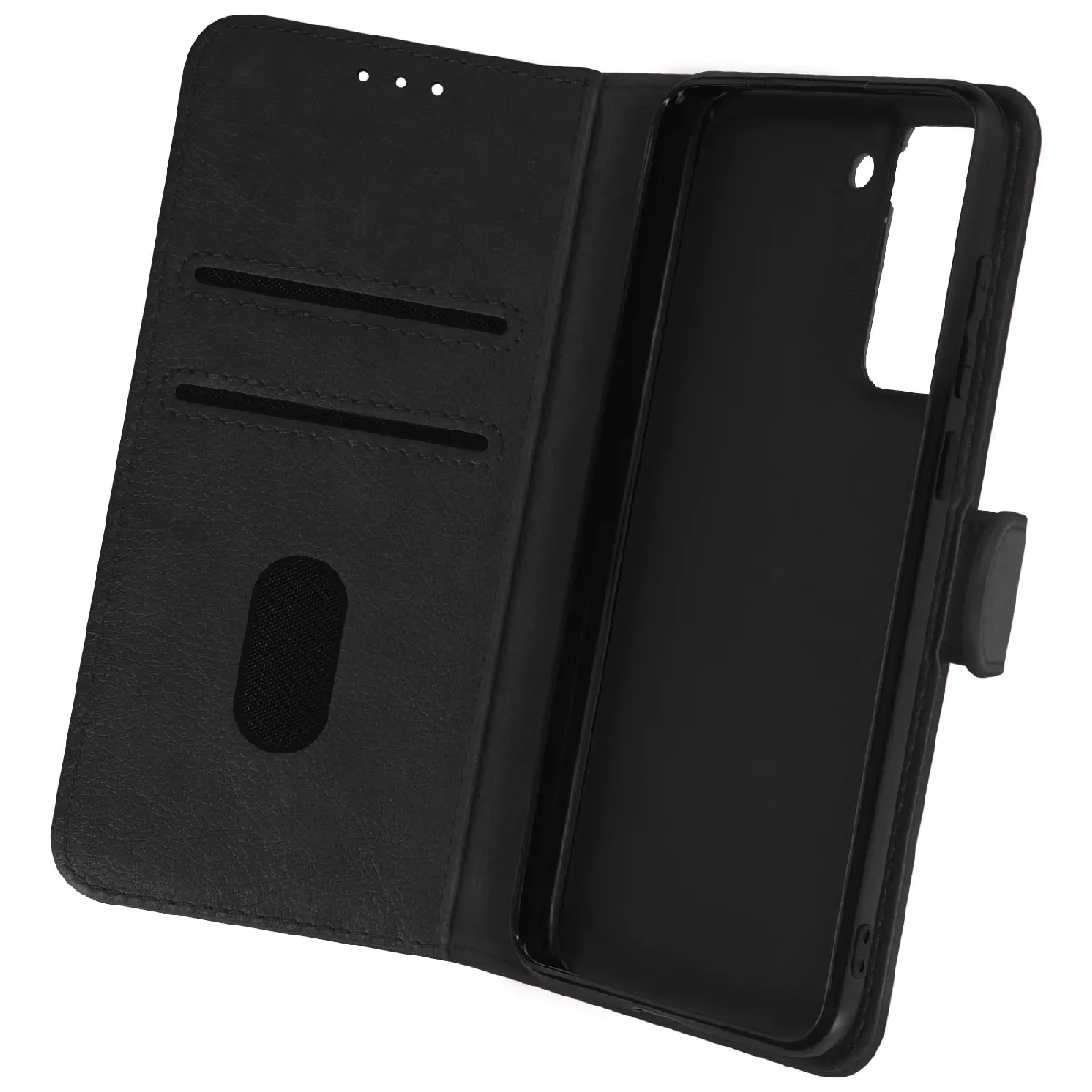 Housse Pour Samsung Galaxy S21 Fe Clapet Portefeuille Fonction Support Vidéo Noir